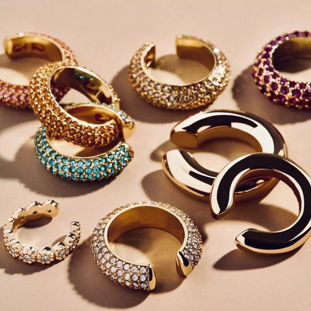 Chic Simplicity Stackable Rhinestone Ear Cuffs - Picture 6 of 6